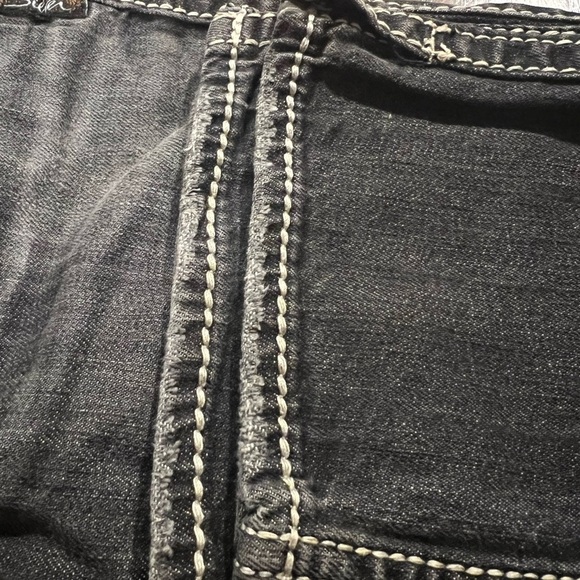 Silver Jeans Mckenzie Slim Bootcut Womens 24x32 Grey Thick Stitch Low Rise - Picture 12 of 12